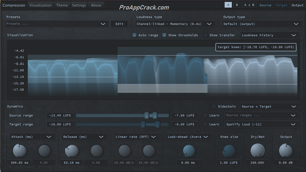 APU Loudness Compressor Por software APU para Mac/Win