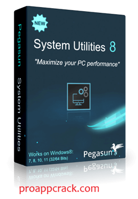 Pegasun System Utilities 2026 logo representing Windows optimization and PC performance software